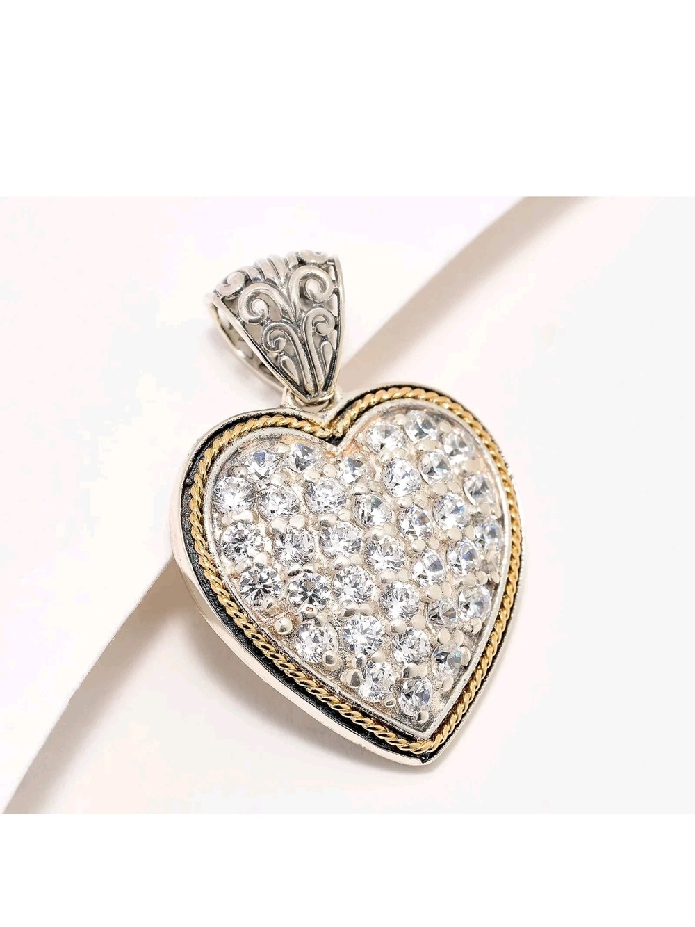 Artisan Crafted by Robert Manse Sterling Silver Bezel Heart Pendant